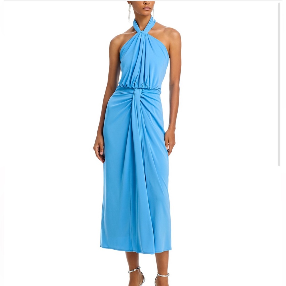 Cinq à Sept Kaily Twist Halter Midi Dress